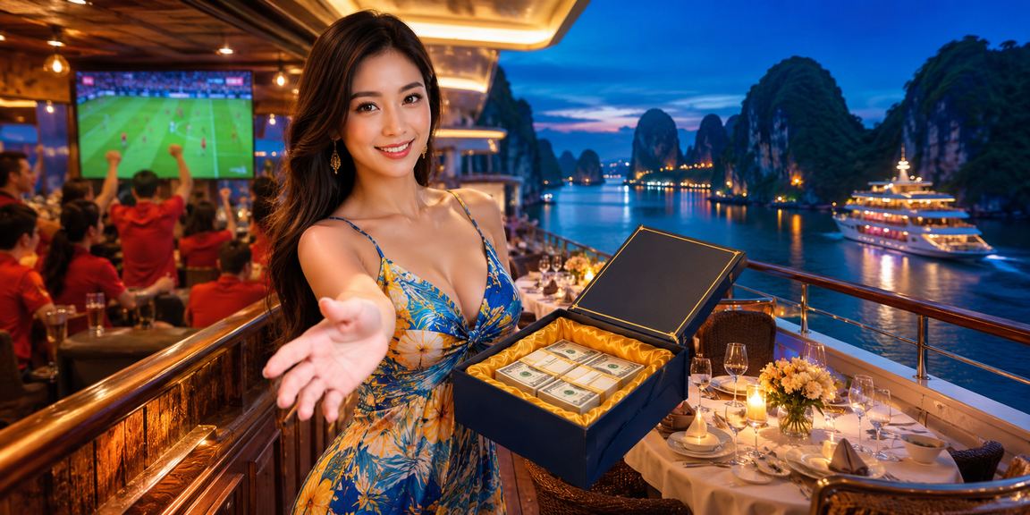 Quang cảnh VIP tại Hạ Long Bay với ánh sáng lung linh